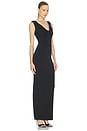 view 3 of 4 VESTIDO LONGO DRAPEADO CRUSH in Black