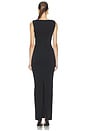 view 4 of 4 VESTIDO LONGO DRAPEADO CRUSH in Black