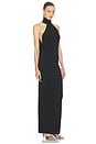 view 3 of 4 Crush Halter Gown in Black