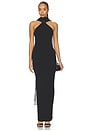 view 1 of 3 VESTIDO MARTINI HIGH NECK in Black