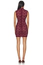 view 3 of 3 Mystique Highneck Mini Dress in Wine