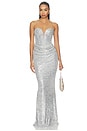 view 1 of 4 ROBE MAXI DANTE in Silver