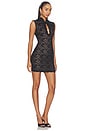 view 2 of 4 Mystique Highneck Mini Dress in Black
