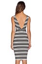 view 3 of 4 Eclipse Stripe Convertible Dress in Black & White