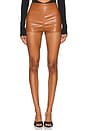 view 1 of 6 Faux Leather Shorts in Brown