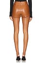 view 4 of 6 Faux Leather Shorts in Brown