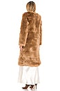 view 3 of 3 Tatiana Faux Fur Long Jacket in Tan