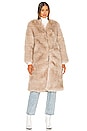 view 2 of 4 Tatiana Faux Fur Long Jacket in Cream