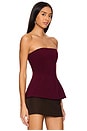 view 2 of 4 Caroline Strapless Top in Wine