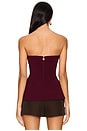 view 3 of 4 Caroline Strapless Top in Wine