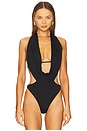 view 2 of 5 Olivia Drape Bodysuit in Black