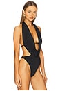 view 3 of 5 Olivia Drape Bodysuit in Black