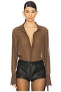 view 1 of 5 Horizon Bodysuit in Chocolate