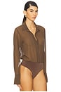 view 3 of 5 Horizon Bodysuit in Chocolate