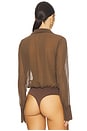 view 4 of 5 Horizon Bodysuit in Chocolate