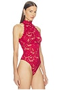 view 4 of 6 Delphine Lace Bodysuit in Red