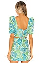view 3 of 5 Solana Crop Top in Mint & Blue
