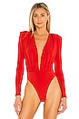 view 2 of 5 Dasha Bodysuit in Fiery Red