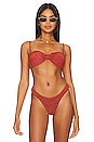 view 1 of 6 Dynasty Bandeau Bikini Top in Red
