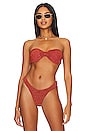 view 2 of 6 Dynasty Bandeau Bikini Top in Red