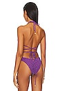 view 3 of 5 Dynasty Wrap Tri Bikini Top in Purple
