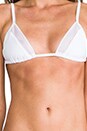 view 4 of 7 Beach Monochrome Mesh Triangle Bikini in White