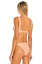 view 3 of 5 Savannah Square Neck Bikini Top in Nude Rib