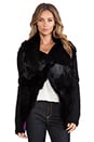 view 2 of 4 BLOUSON EN FOURRURE in Black