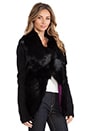 view 3 of 4 BLOUSON EN FOURRURE in Black