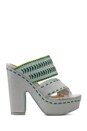 view 1 of 5 Mai Tai Heel in White Leather/ Multi in White Leather & Multi