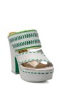 view 2 of 5 Mai Tai Heel in White Leather/ Multi in White Leather & Multi