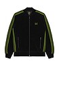 view 5 of 6 Rib Collar Track Jacket Cpe Velour in Black