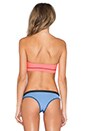 view 3 of 4 Indus Baru Zip Through Bikini Top in Neon Pink