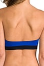 view 3 of 4 Zip Front Strapless Bikini Top in Electric Blue