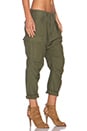 view 2 of 3 Cargo Harem Pant in Olive Drab