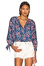 view 1 of 4 Renata Top in Vintage Flower Azure