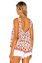 view 3 of 4 Jasmine Top in Shadow Print Red
