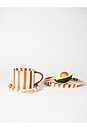 view 2 of 2 Summer Beach Coffee Cup & Plate Set in Orange