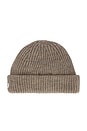 view 2 of 2 Rib Beanie in Khaki Beige