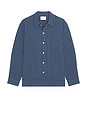 view 4 of 4 Reed Stripe Overshirt Shacket in Blue Stripe
