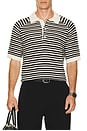 view 3 of 4 POLO DE MANGA CURTA in Black Stripe