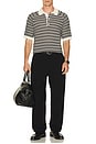 view 4 of 4 POLO DE MANGA CURTA in Black Stripe