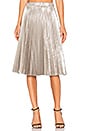 view 1 of 4 Pleated Midi Skirt in Silver