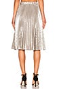view 3 of 4 Pleated Midi Skirt in Silver