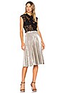view 4 of 4 Pleated Midi Skirt in Silver