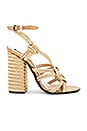 view 1 of 5 Woven Strappy Heel in Gold