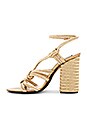 view 5 of 5 Woven Strappy Heel in Gold