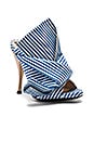 view 2 of 5 Open Toe Heel in Blue & White Stripe