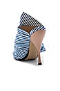 view 3 of 5 Open Toe Heel in Blue & White Stripe