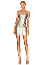 view 1 of 3 Angeline Dress in Painted Gold